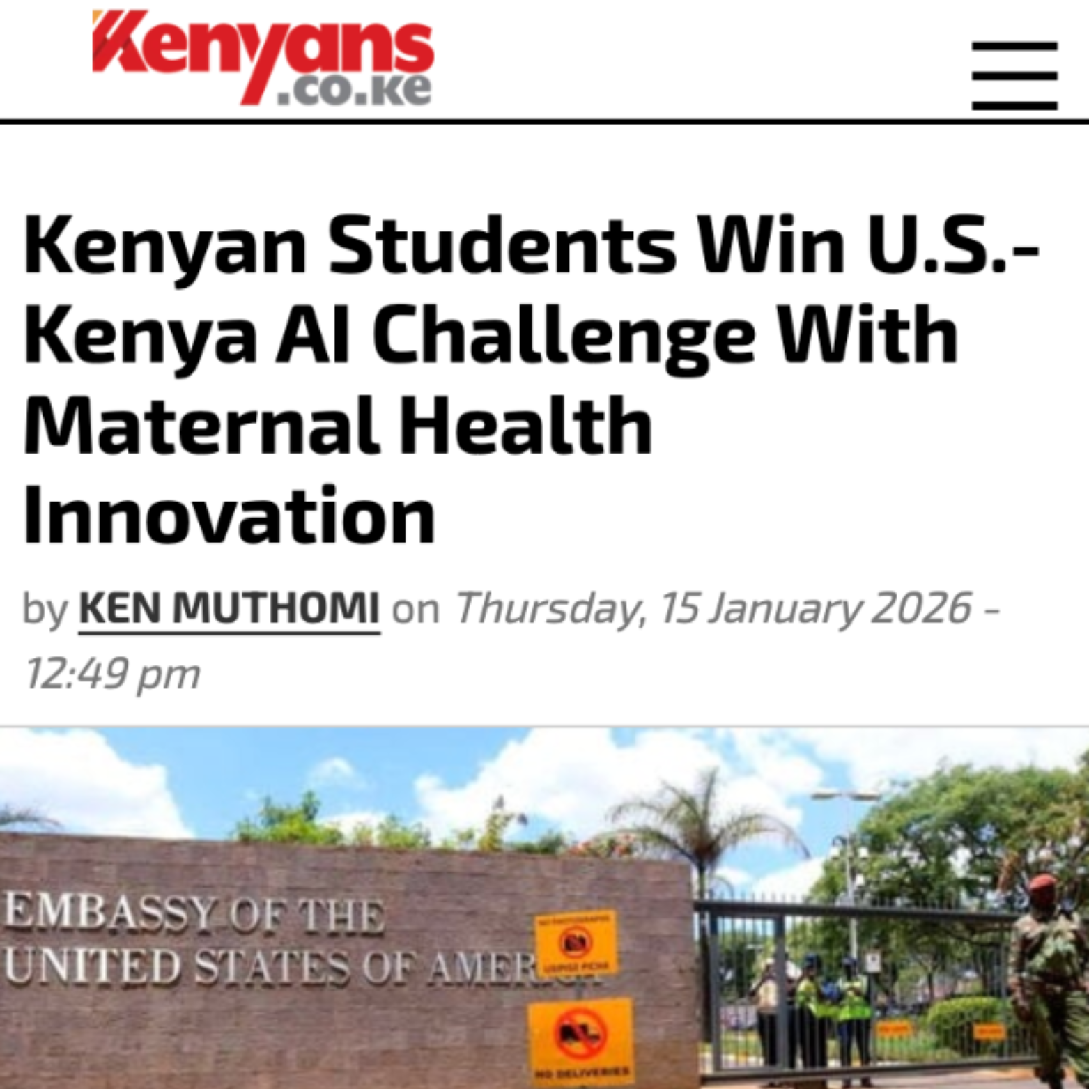 Tech Students Secure Victory with AI Solution for Maternal Health